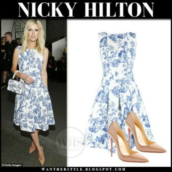 $2,390 NEW OSCAR DE LA RENTA WHITE RED FLORAL MIDI RUNWAY DRESS 6 - Picture 8 of 12